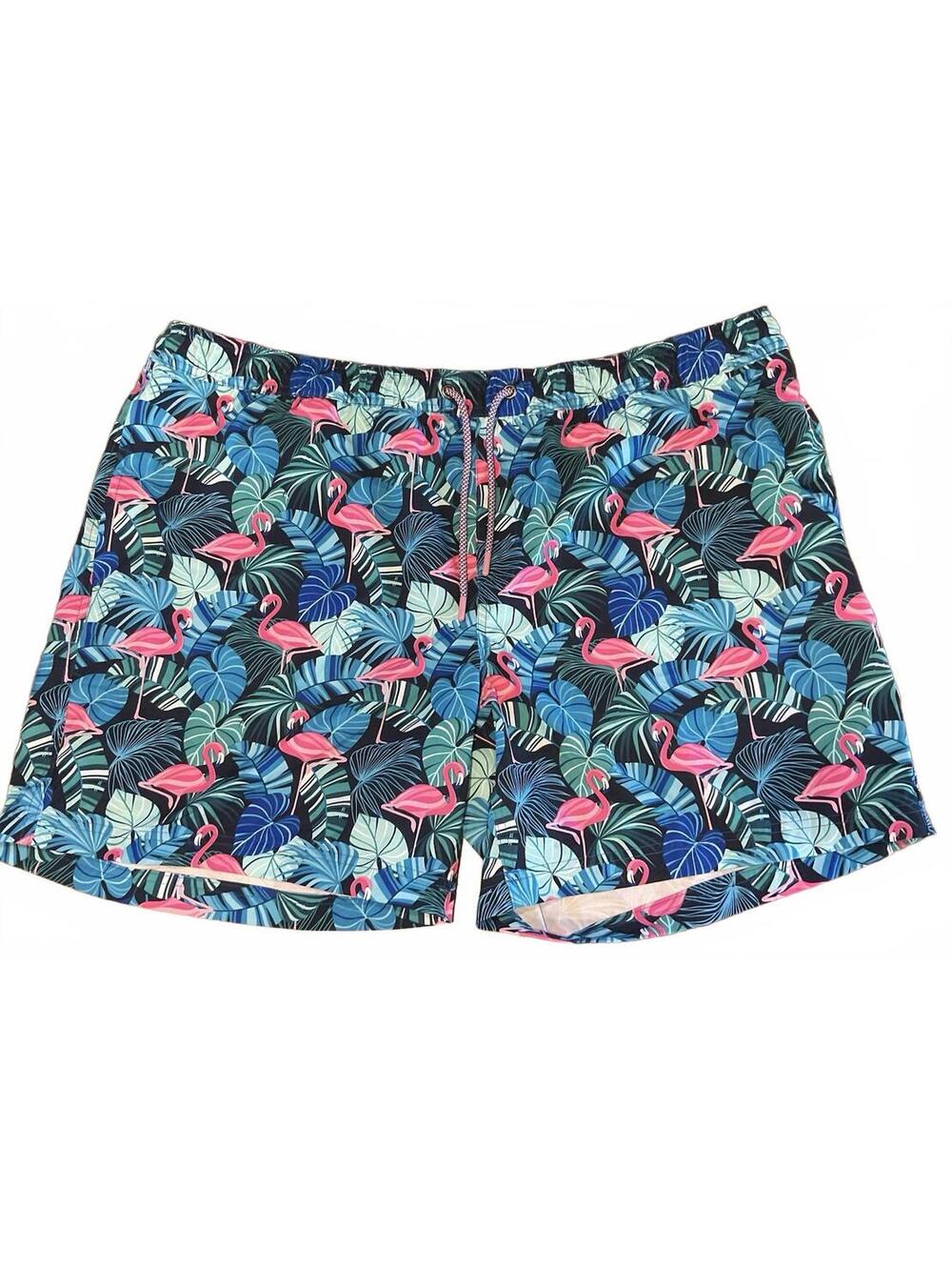 NWT Members Mark Mens Flamingo Resort Swim UPF 50 Trunk W/briefs Size XXL